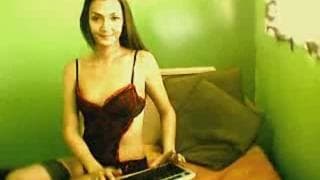 Una transexual cakentándose en la webcam