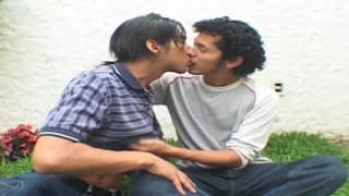 Fellación caliente entre 2 gays al aire libre Fellación caliente entre 2 gays al aire libre