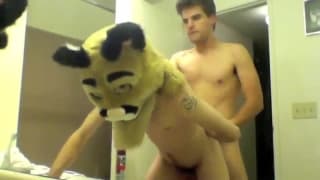 Chico folla a la mascota de la universidad Chico folla a la mascota de la universidad